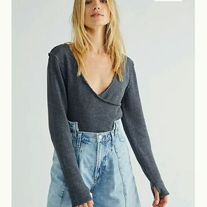 NEW! Free People Like A Boss Wrap Sweater